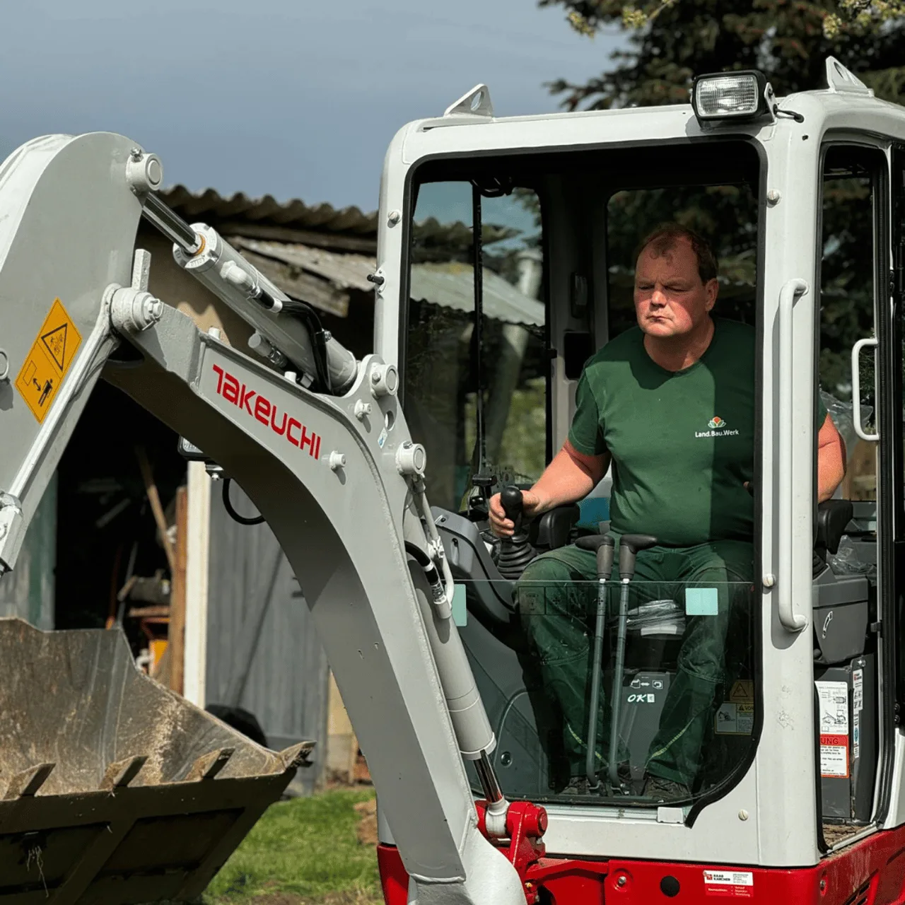Minibagger im Einsatz